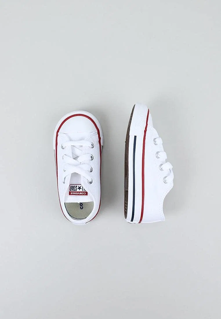 Детские кроссовки для мальчиков низкие Converse All Star Ox Canvas Unisex Adult Trainers, White Optical White — фото 2