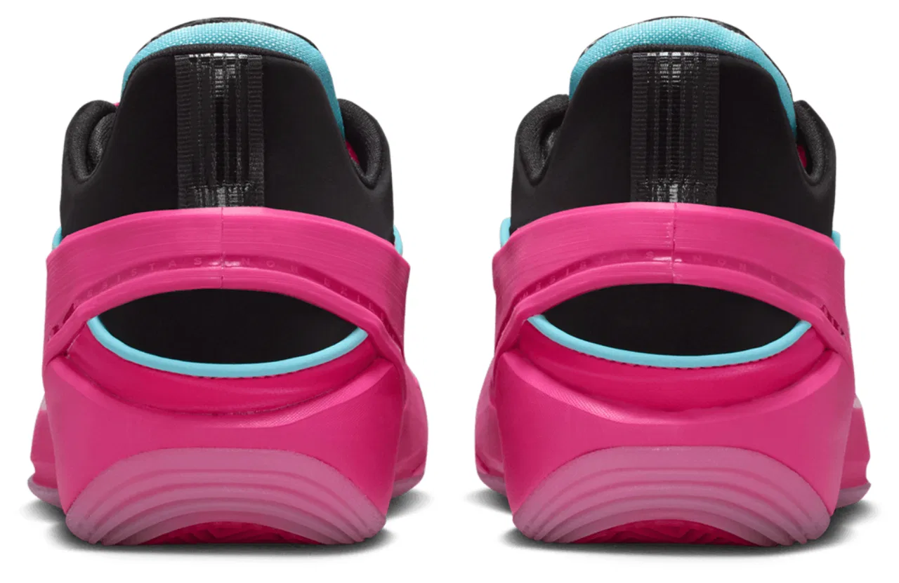 Детские баскетбольные кроссовки для мальчиков с амортизацией Zoom Air Jordan Luka 5, Pink Black — фото 3