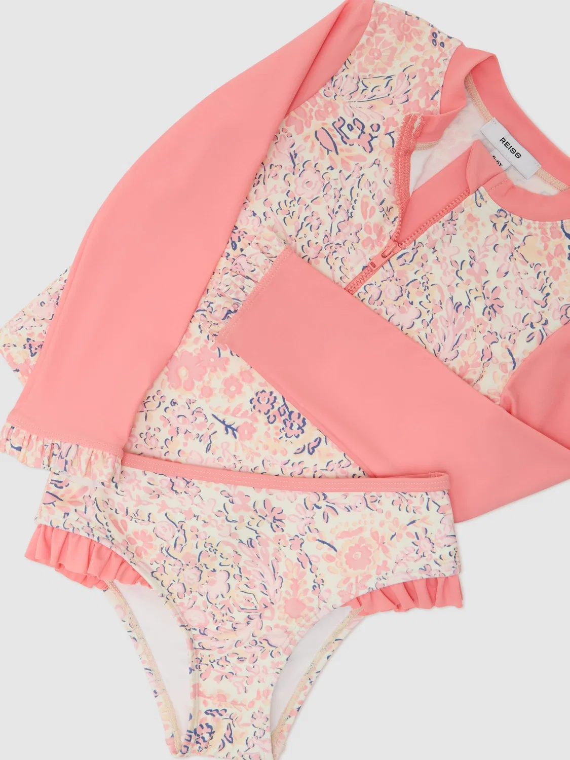 Комплект для плавания с рашгардом и бикини, Nola Reiss, Pink Print — фото 3