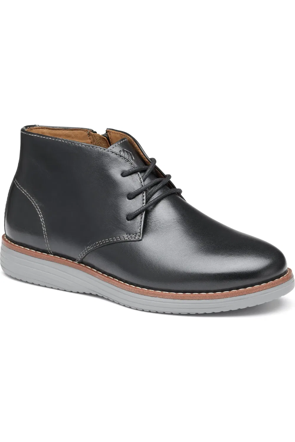 Детские ботинки чукка на шнуровке Upton Johnston & Murphy, Black Full Grain