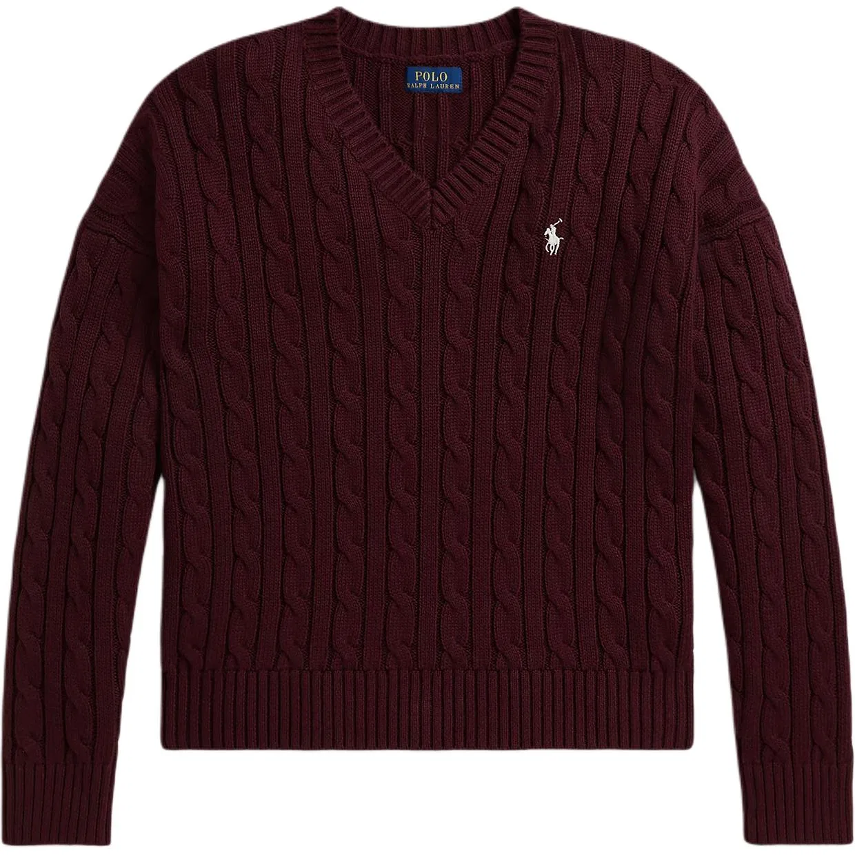 Детский свитер с V-образным вырезом Polo Ralph Lauren, Ruby Red