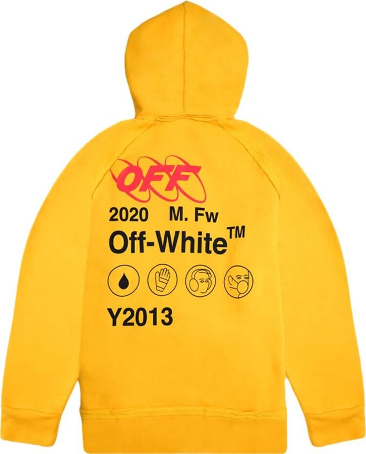 Худи Off-White Industrial Y013 Incomplete Hoodie 'Yellow', желтый — фото 3