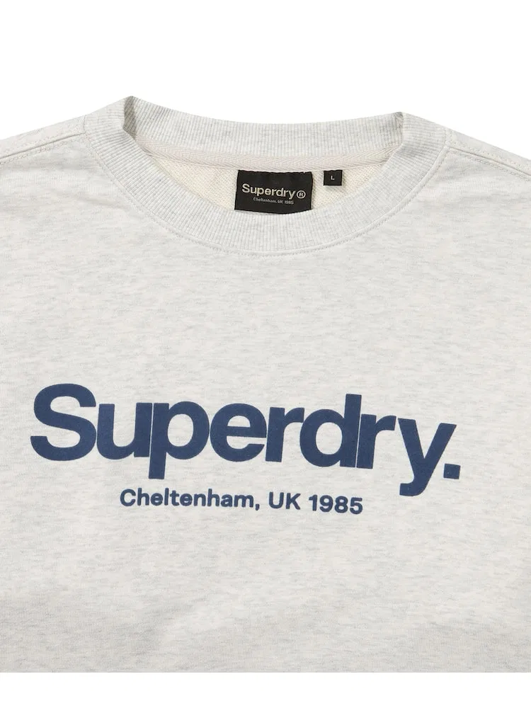 Футболка с длинным рукавом, логотип, Core Big Logo SUPERDRY, Light Grey — фото 4