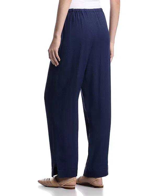 Женские брюки из жаккарда с принтом Fluid jacquard Emporio Armani, Mineral Blue — фото 3