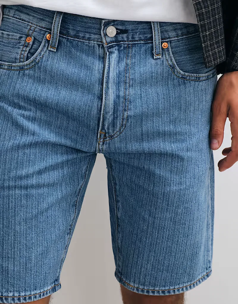 Джинсовые шорты Levi's 405 в стандартную полоску, средне-синий — фото 3