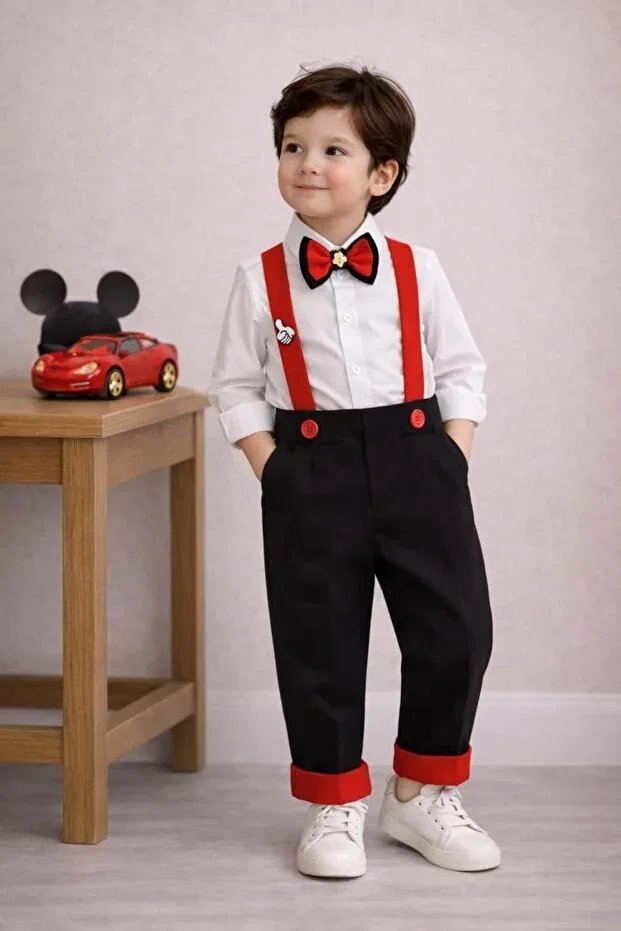 Детский комбинезон для мальчиков с длинным рукавом Tubibebe, Black Red