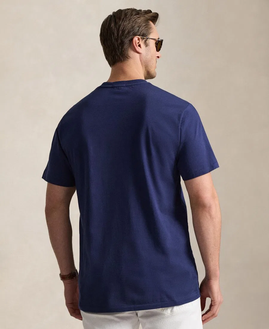 Футболка классического кроя с вышитым медведем Polo Ralph Lauren, Newport Bear Newport Navy — фото 4