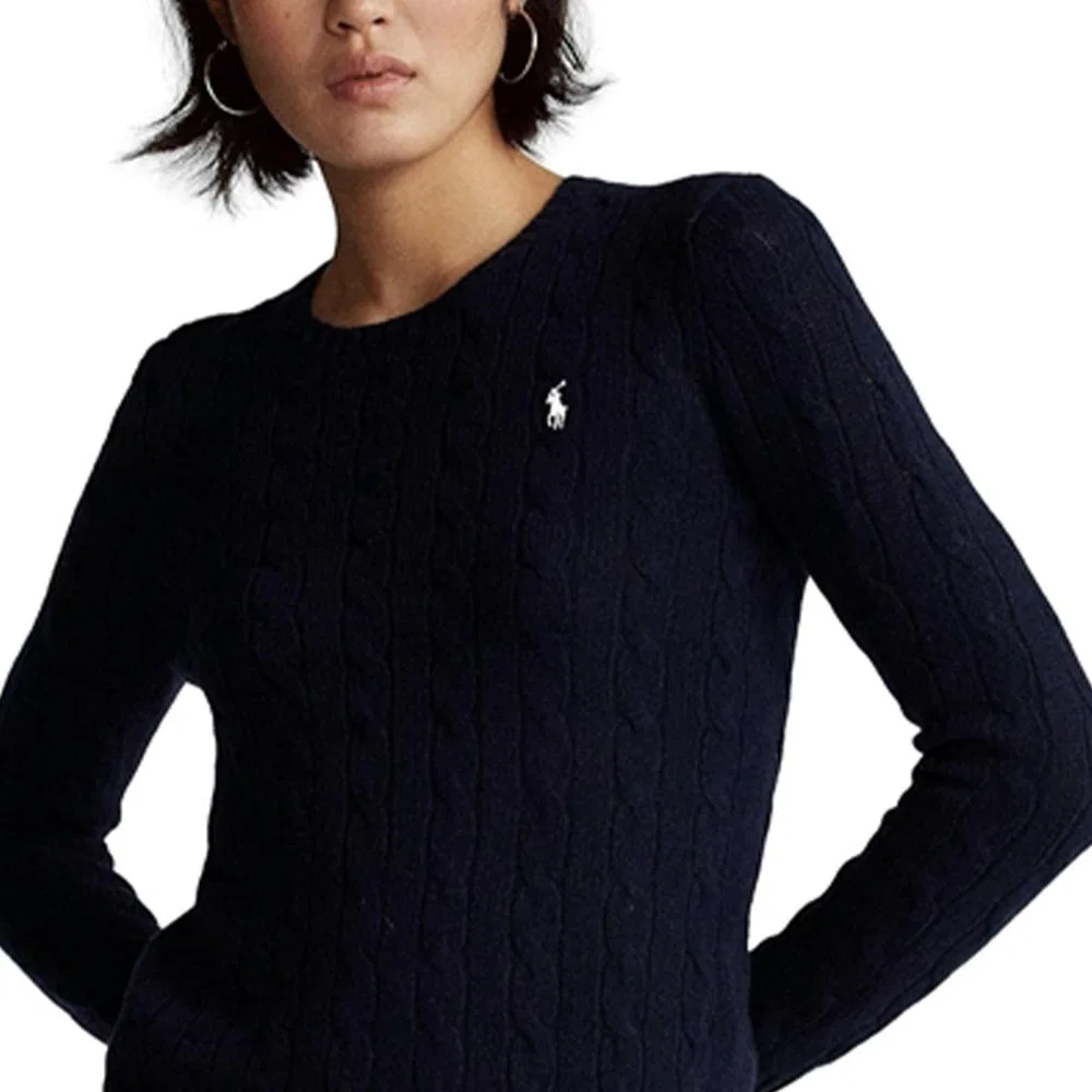 Женский свитер классический с длинным рукавом Marine Blue Polo Ralph Lauren, Marine Blue — фото 4