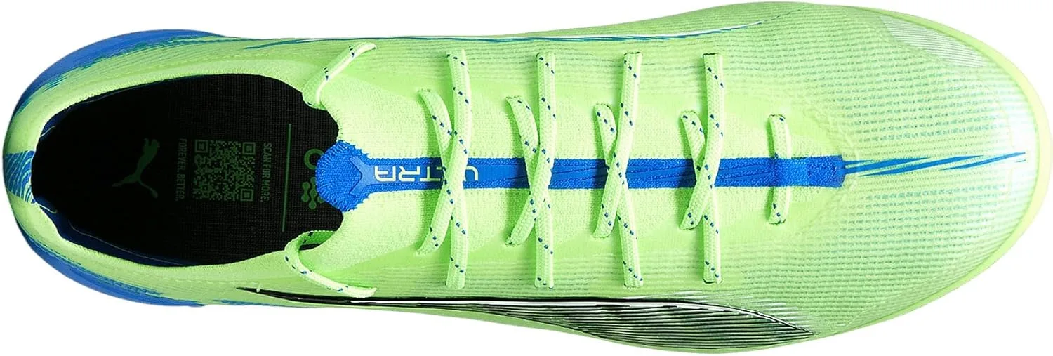 Кроссовки PUMA Ultra 5 Ultimate AG Light Out унисекс, белый/зеленый — фото 4