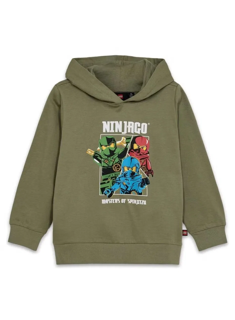 Худи с принтом Ninjago Lego, светло-оливковый — фото 4