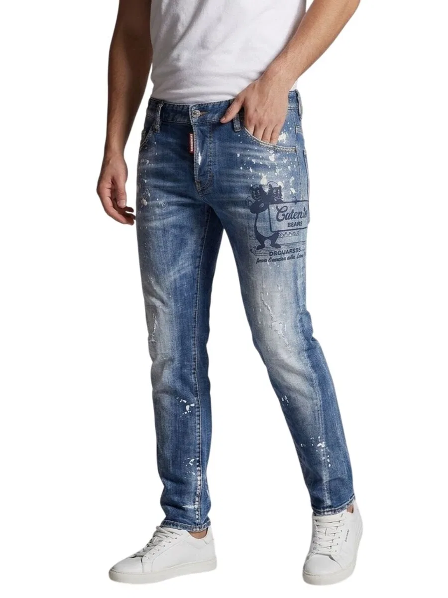 Джинсы DSQUARED2 Slim fit синего цвета