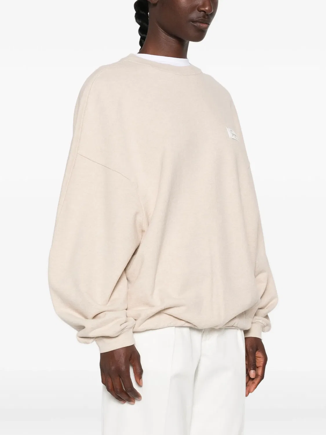 Свитшот хлопковый бежевый Jacquemus, нейтральные — фото 3