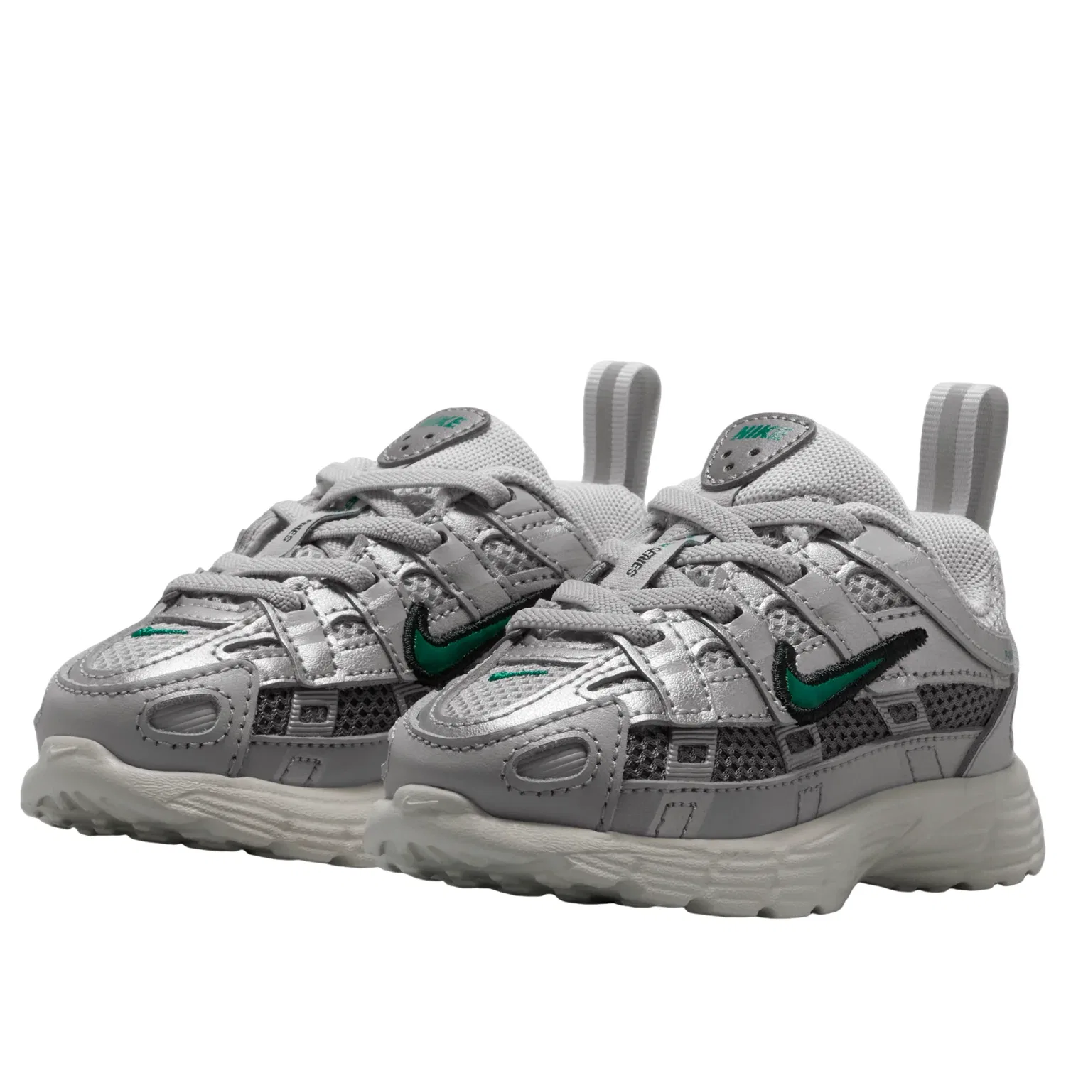Детские кроссовки с текстильным верхом P-6000 'Grey Fog Metallic Silver' Nike, Grey Fog/Metallic Silver — фото 3