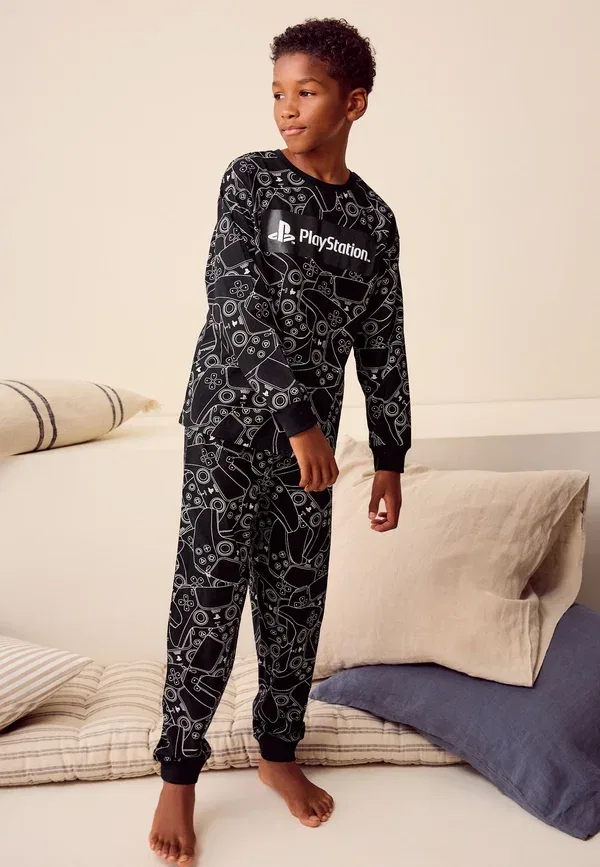 Пижамный костюм с принтом Single long leg sleeve - regular fit set Next White Playstation, белый