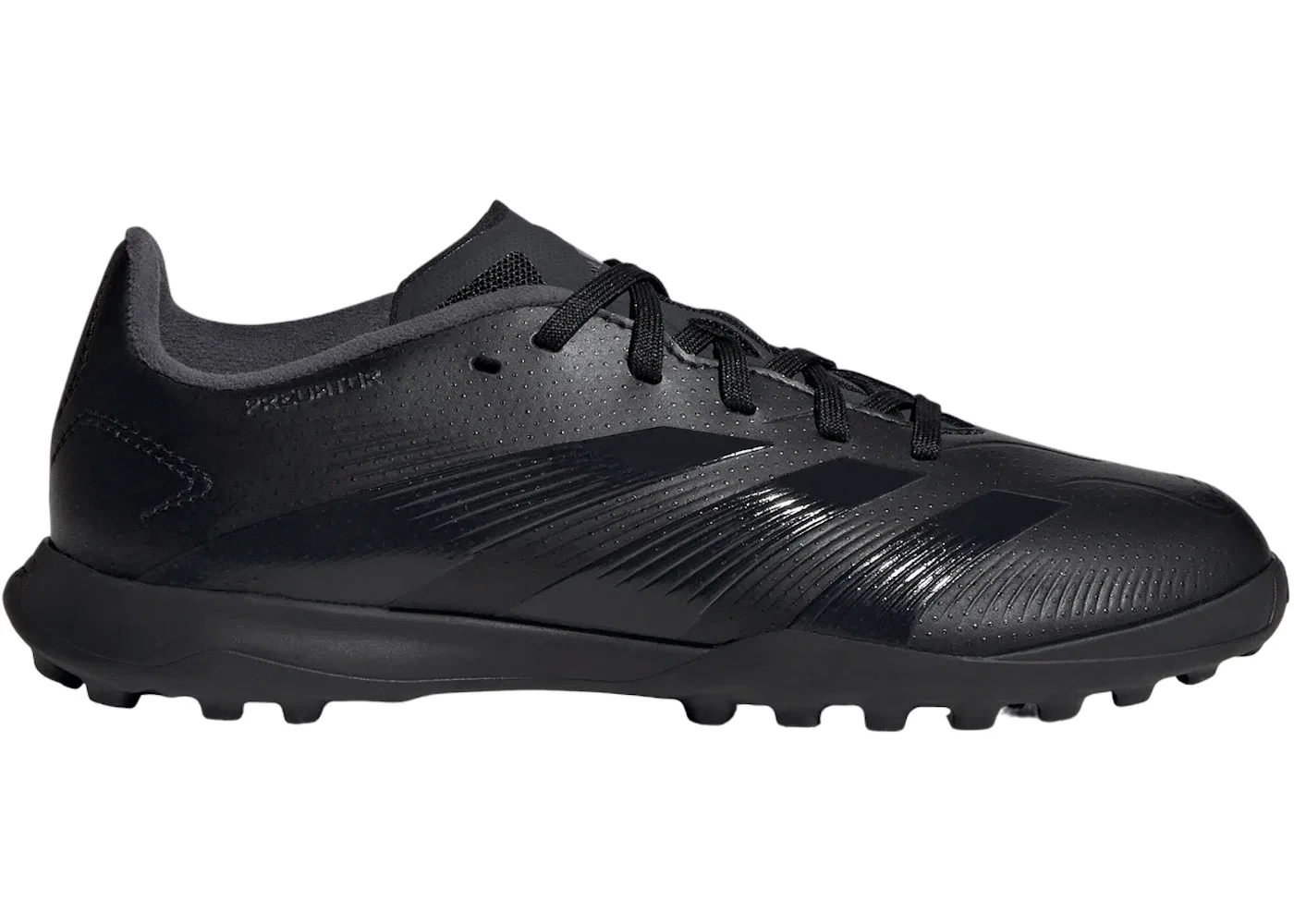 Детские бутсы с высоким качеством сцепления Adidas Predator 24 League Turf, Core Black/Carbon/Core Black
