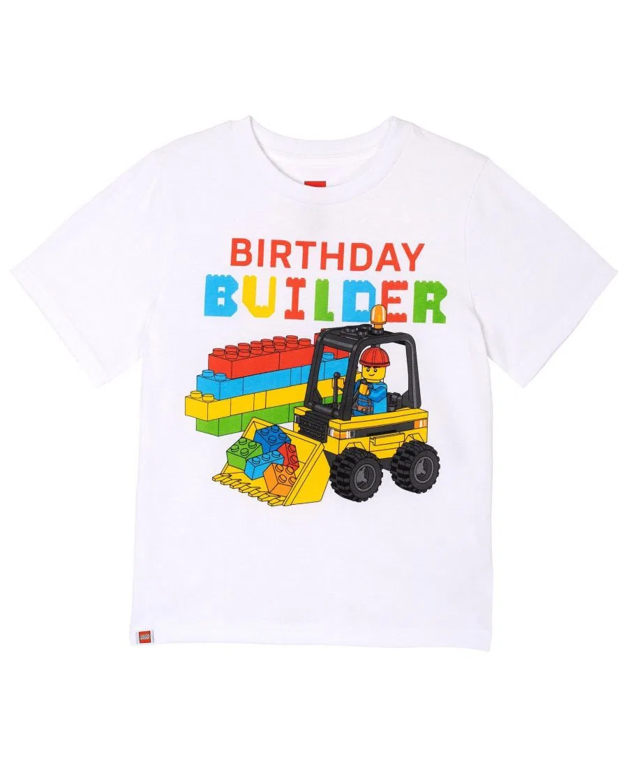 Футболка с принтом Ninjago Lego, White Birthday Build