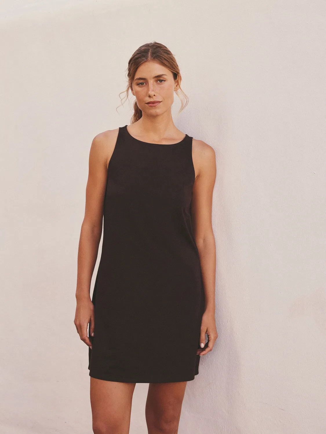 Платье-футляр Jersey Shift Dress Next, шоколадно-коричневый
