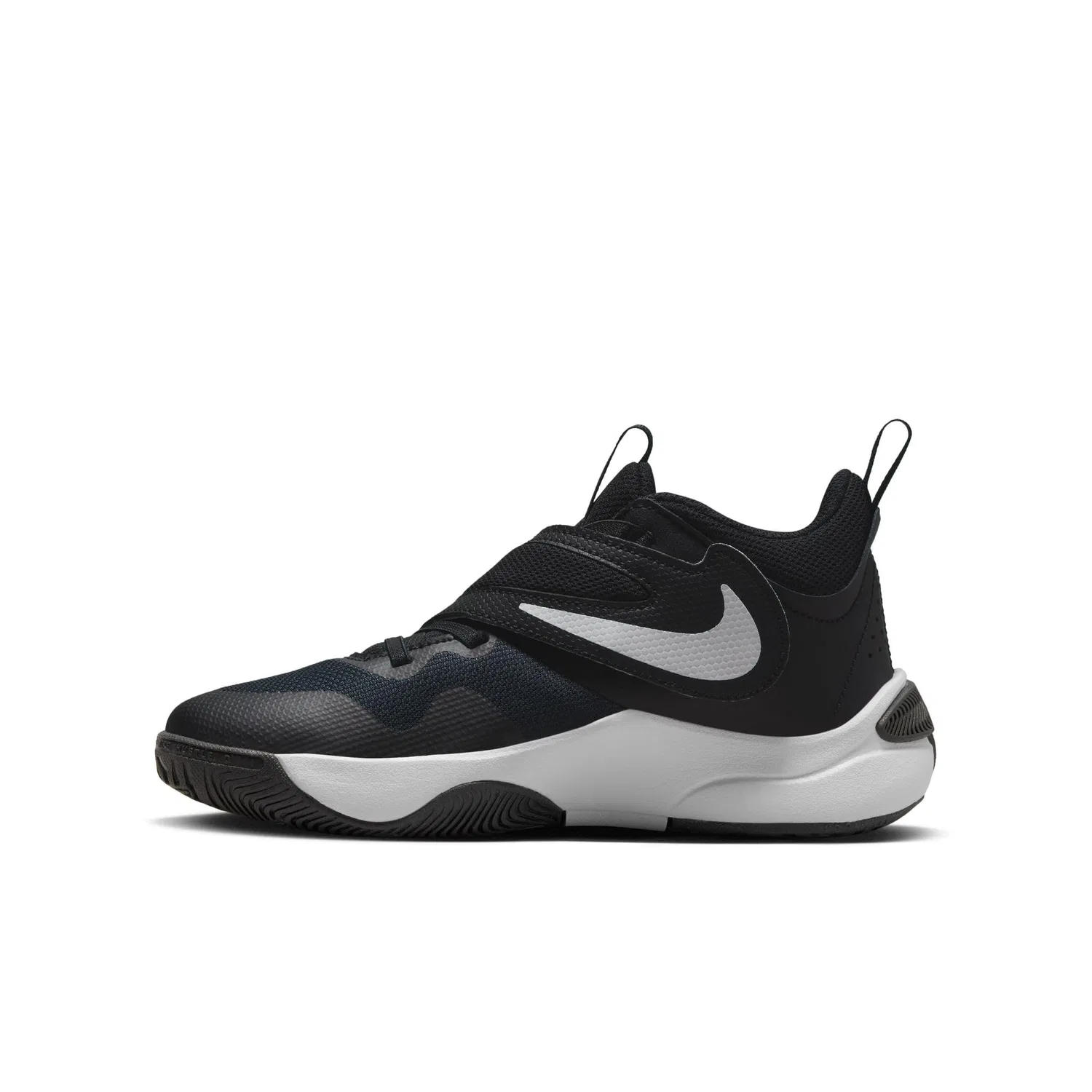 Детские кроссовки для мальчиков с закрытым носком Downshifter 12 NIKE, Black White — фото 3