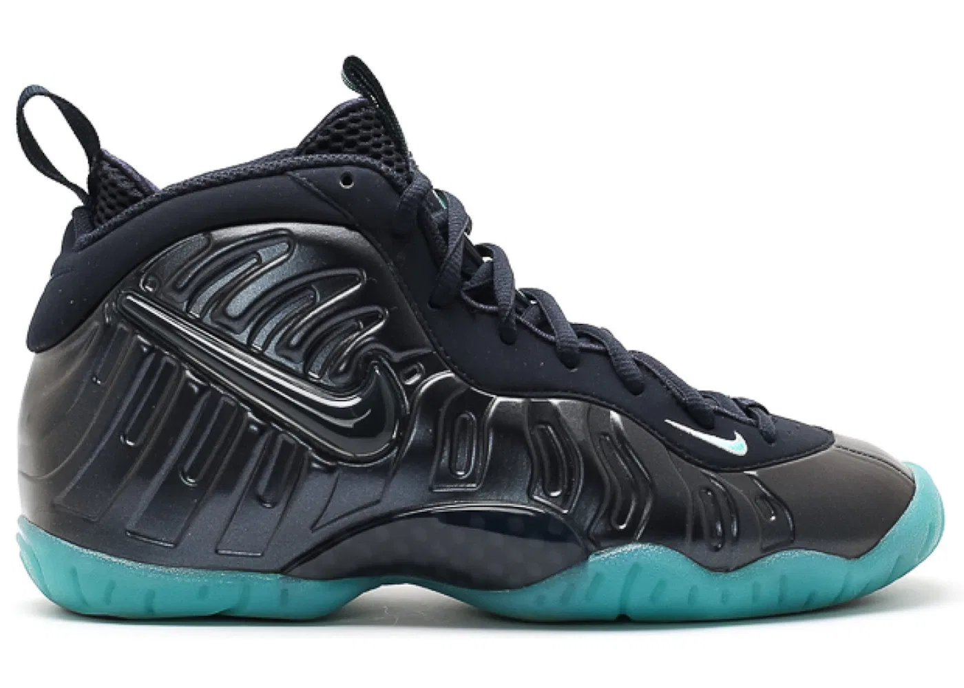 Детские кроссовки Lifestyle Nike Air Foamposite Pro, Dark Obsidian/Dark Obsidian-Blue Aquamarine