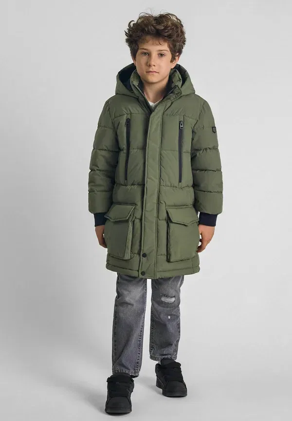 Куртка с капюшоном, утепленная, Long warm fixed hood, Minoti, Khaki, хаки — фото 2
