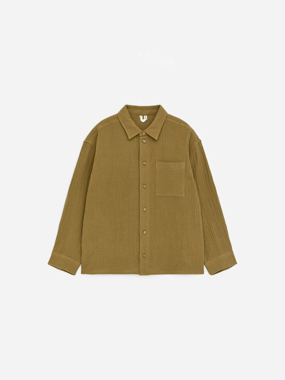 Свободная муслиновая рубашка Arket, Khaki