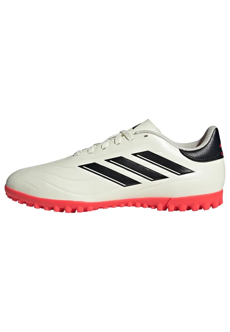 Детские бутсы для мальчиков с полосками Copa Pure 2.4 Adidas, Ivory Core Black Solar Red
