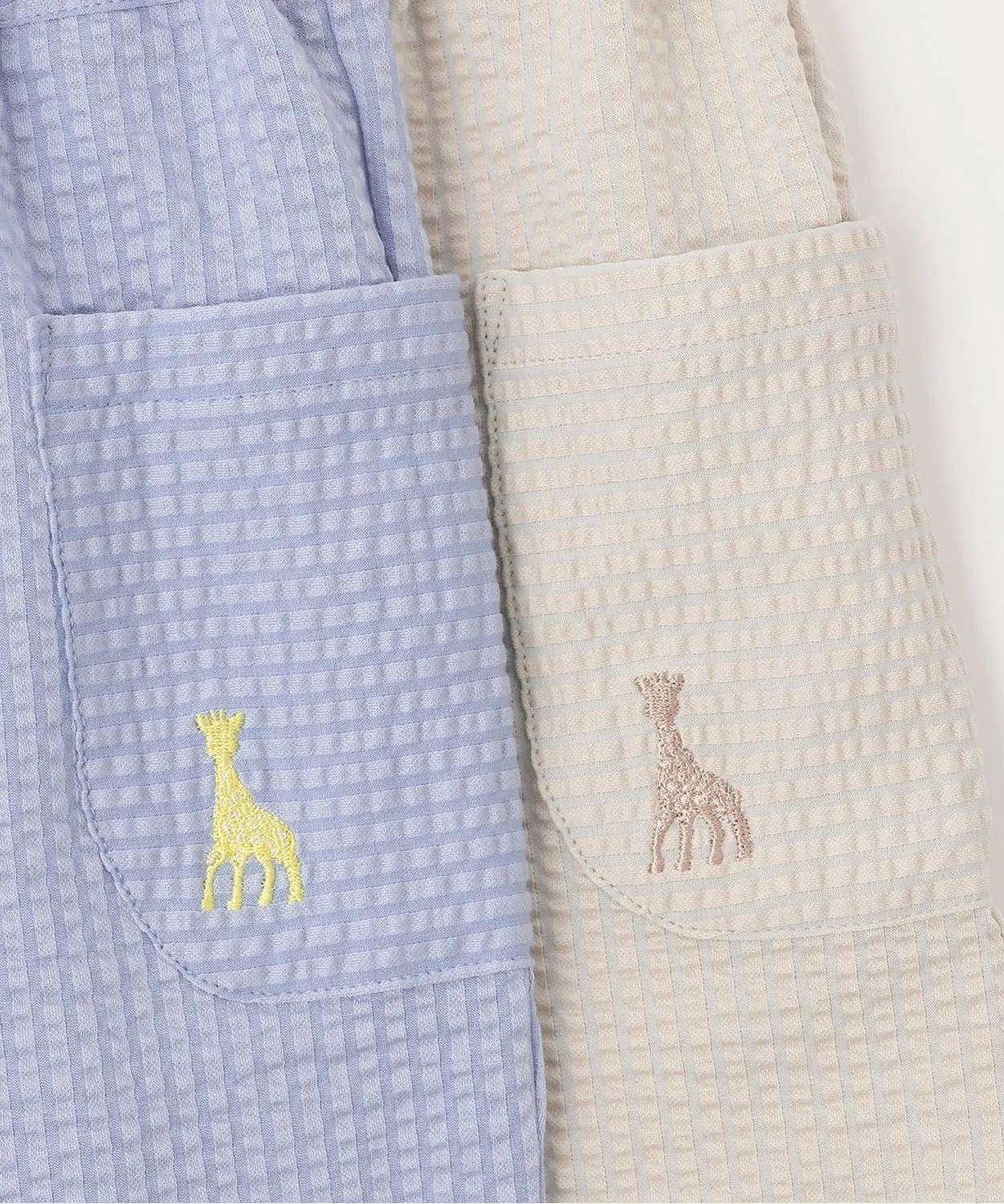Детские шорты из футера с вышивкой Sophie la girafe, Серый — фото 4