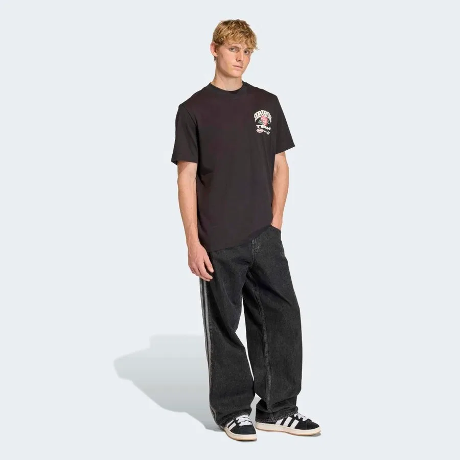 Футболка спортивная с коротким рукавом Gfx T adidas, Черный — фото 4