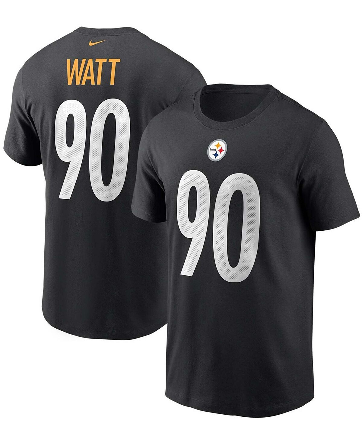 

Мужские футболки t.j. футболка watt black pittsburgh steelers с именем и номером Nike, черный