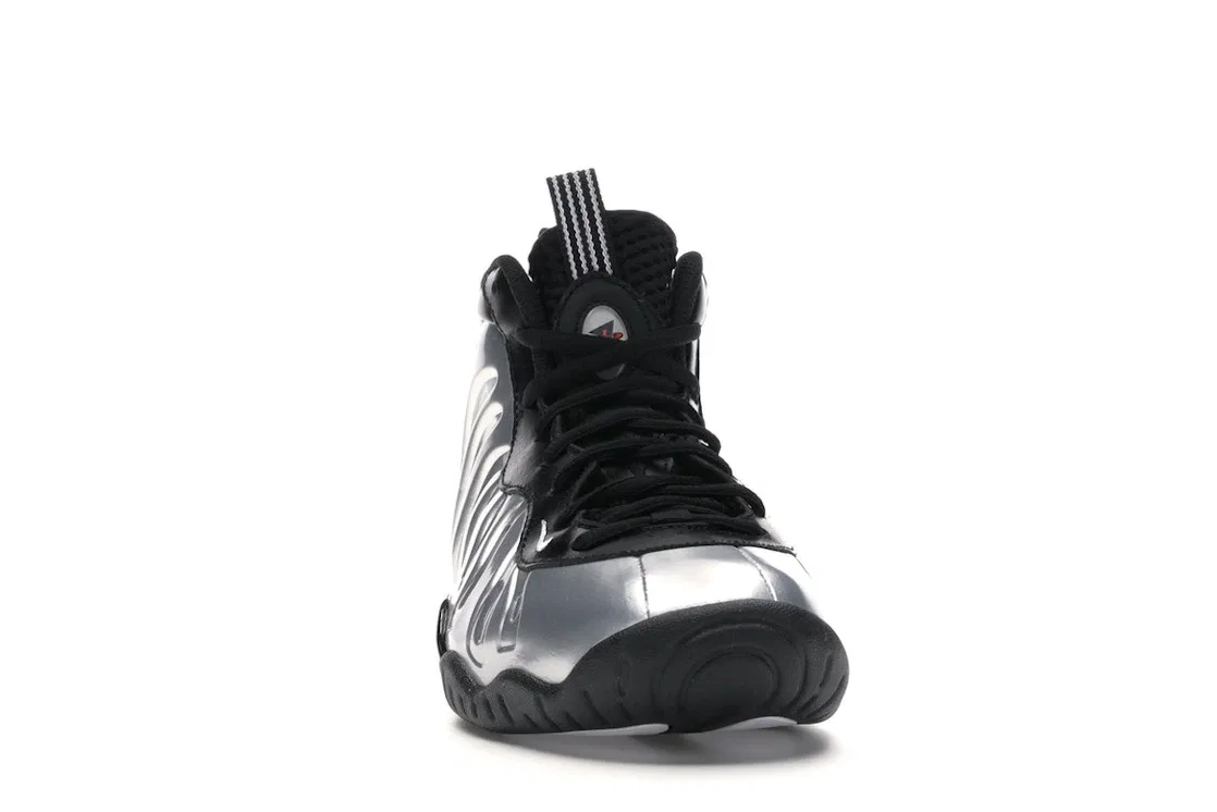 Детские кроссовки с высоким верхом Nike Air Foamposite One, Chrome/White-Black-Laser Crimson — фото 2