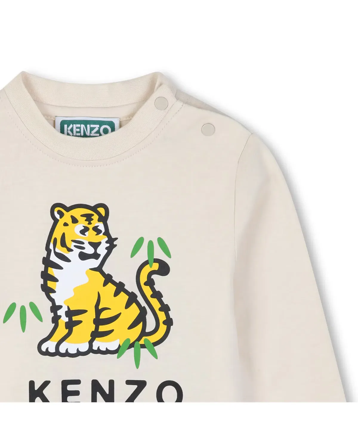Детская футболка для мальчиков с длинным рукавом Kenzo Kids, Marrón Claro — фото 2