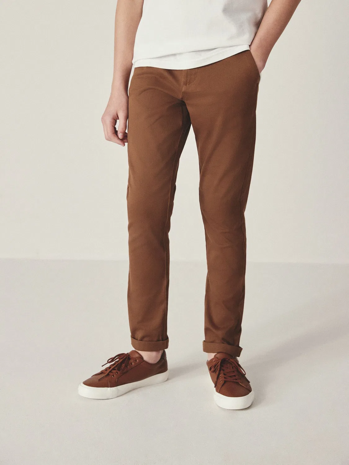 Брюки чинос, узкий крой, Ginger/Tan Brown Next