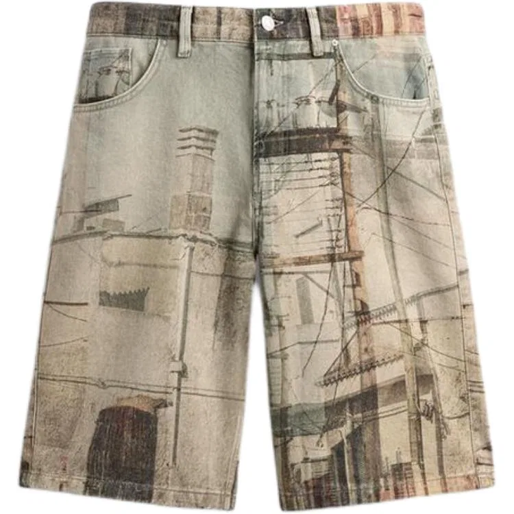 Мужские джинсовые шорты Multicolor ZARA, Multicolor