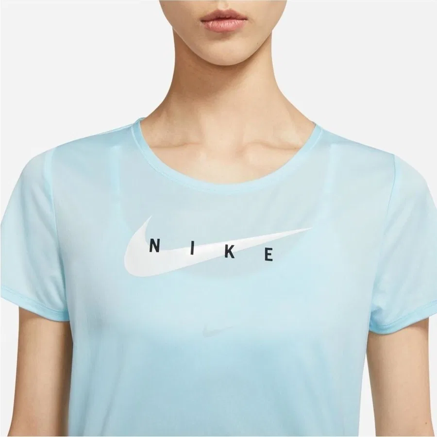 Женская футболка с коротким рукавом Swoosh Run Nike, Синий — фото 2