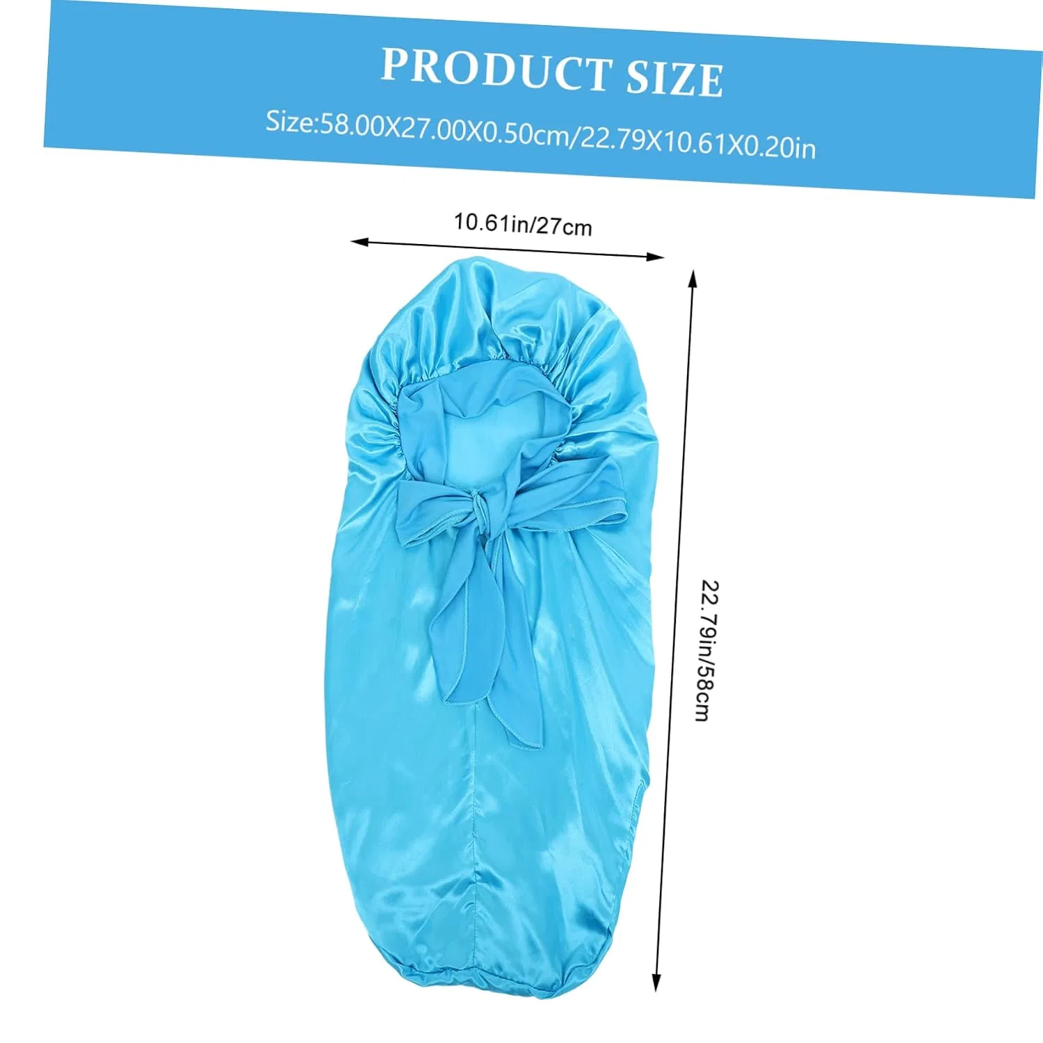 Набор шапочек для душа Satin, Healvian, 5 шт, 58 x 27 см, Sky Blue — фото 2