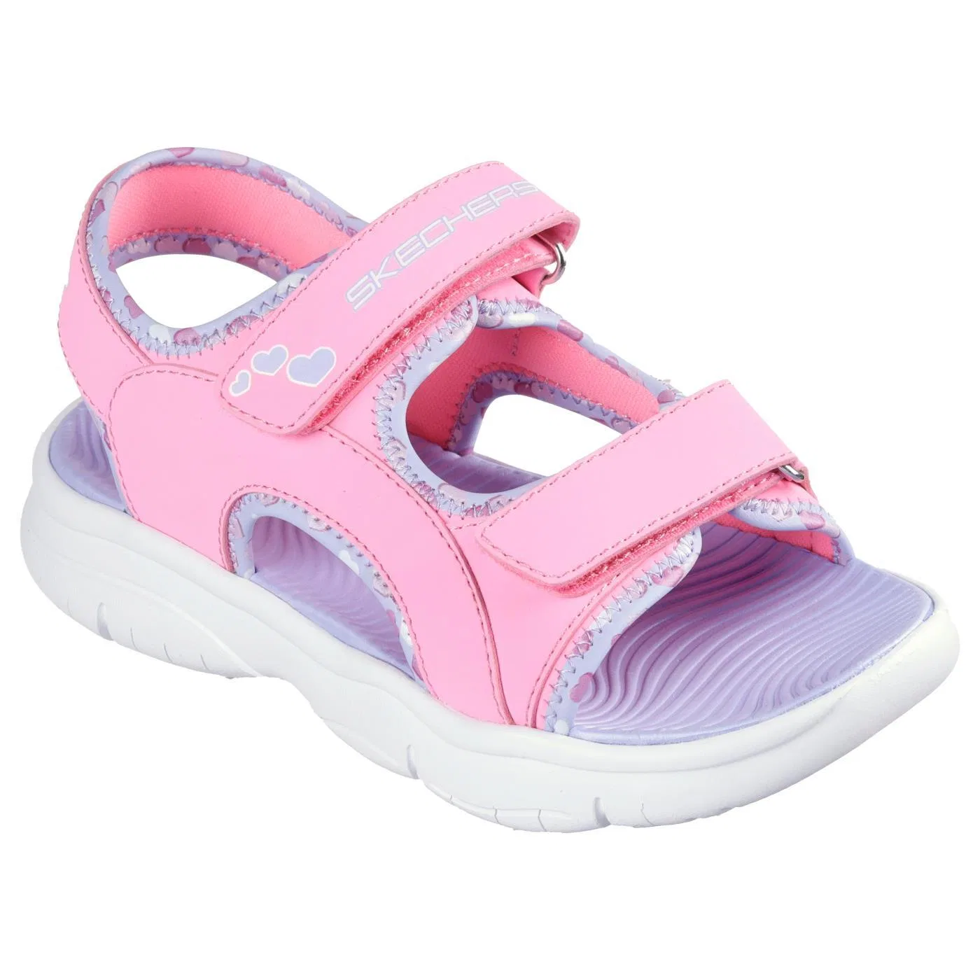 Детские сандалии с принтом Flex Splash Heart Galore Skechers, Rosa