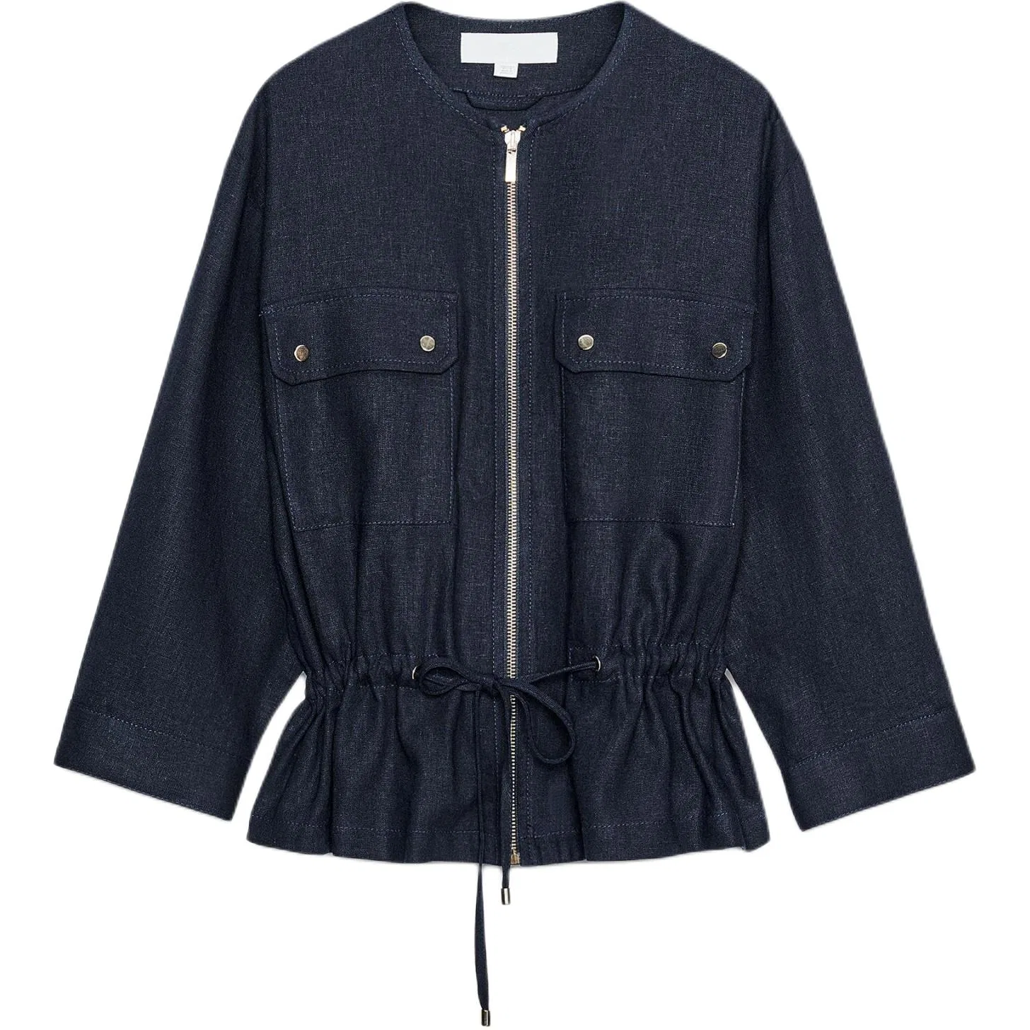 Женская куртка с экипажным вырезом Sea Blue ZARA, Sea Blue