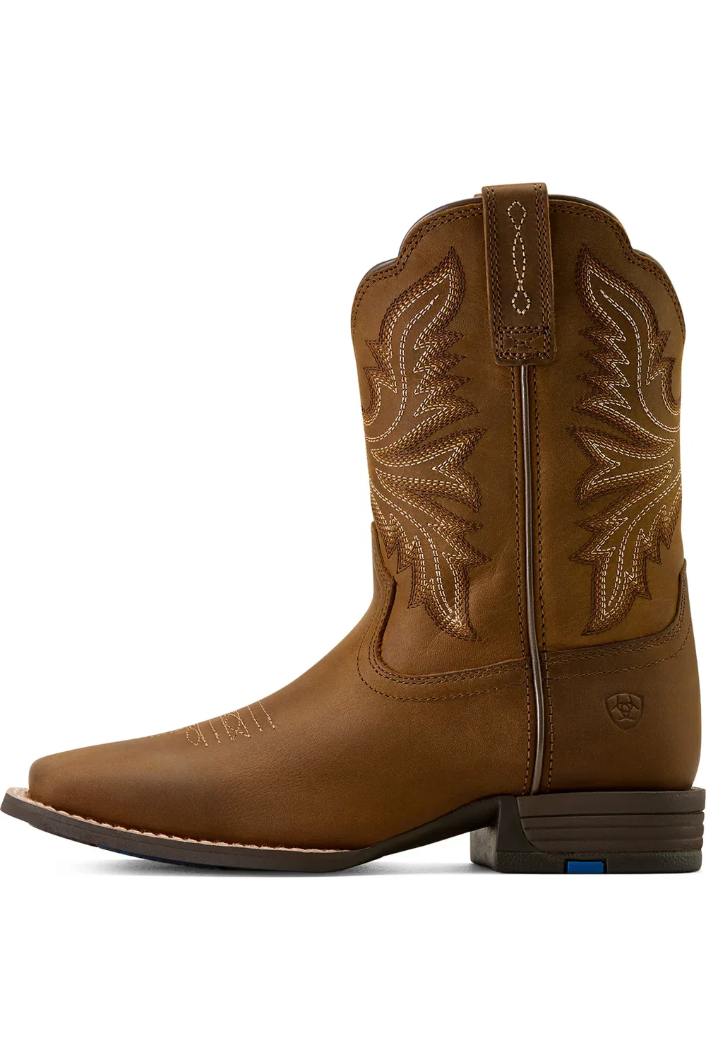 Детские вестерн-ботинки с широким квадратным носком Westwood Ariat, Distressed Brown — фото 2