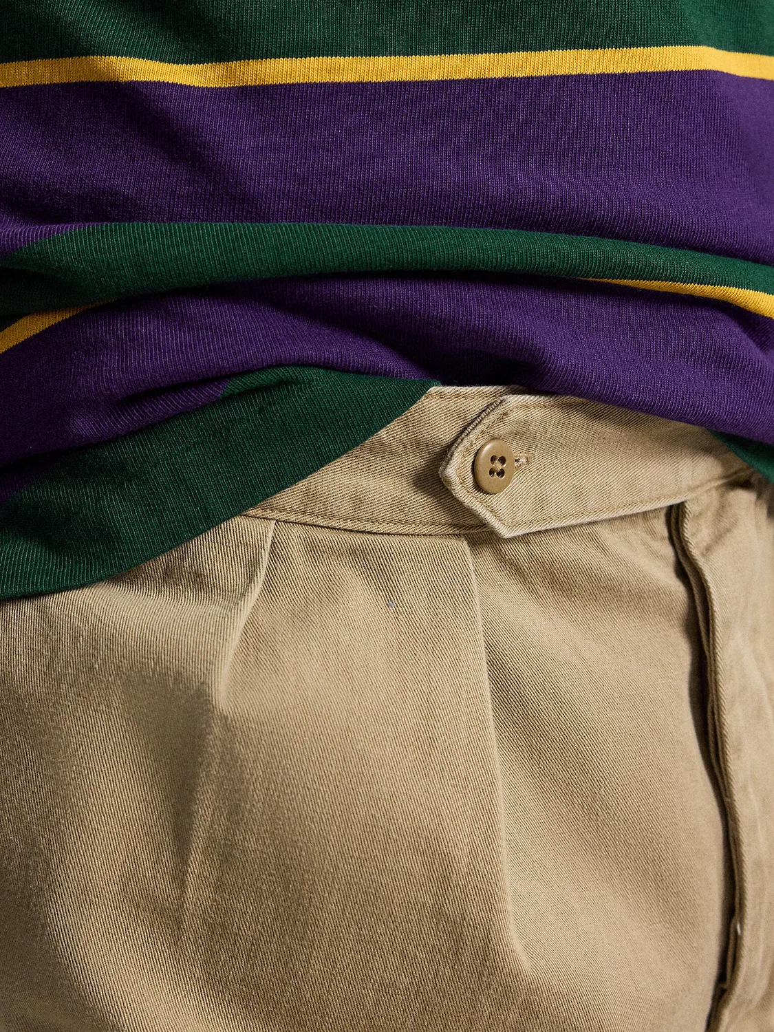 Мужские шорты из ткани свободного кроя Polo Ralph Lauren, хаки — фото 4