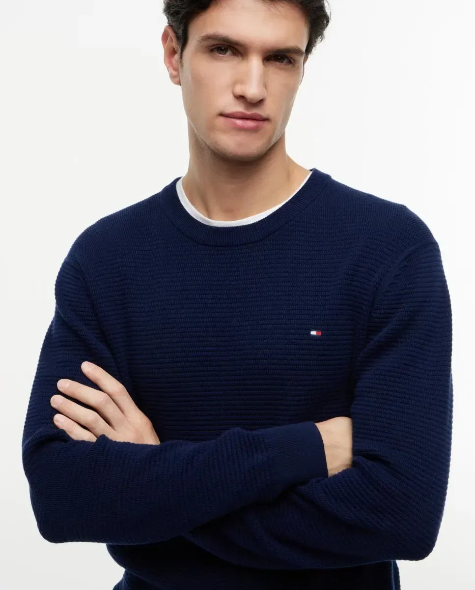 Мужской джемпер из органического хлопка Tommy Hilfiger, Azul Marino — фото 3