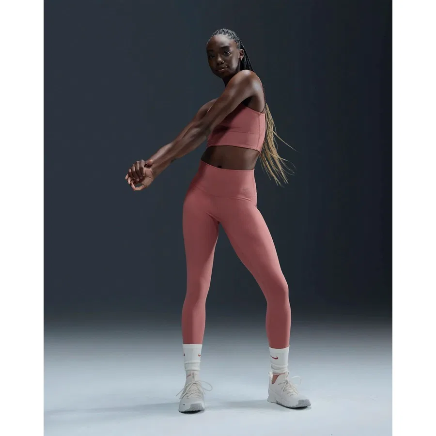Леггинсы спортивные с высокой посадкой Nike Zenvy, Canyon Pink/Siyah