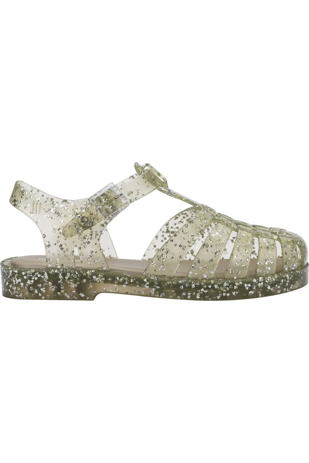 Детские сандалии рыбацкие глиттерные Possession Mini Melissa, Glitter Yellow — фото 2
