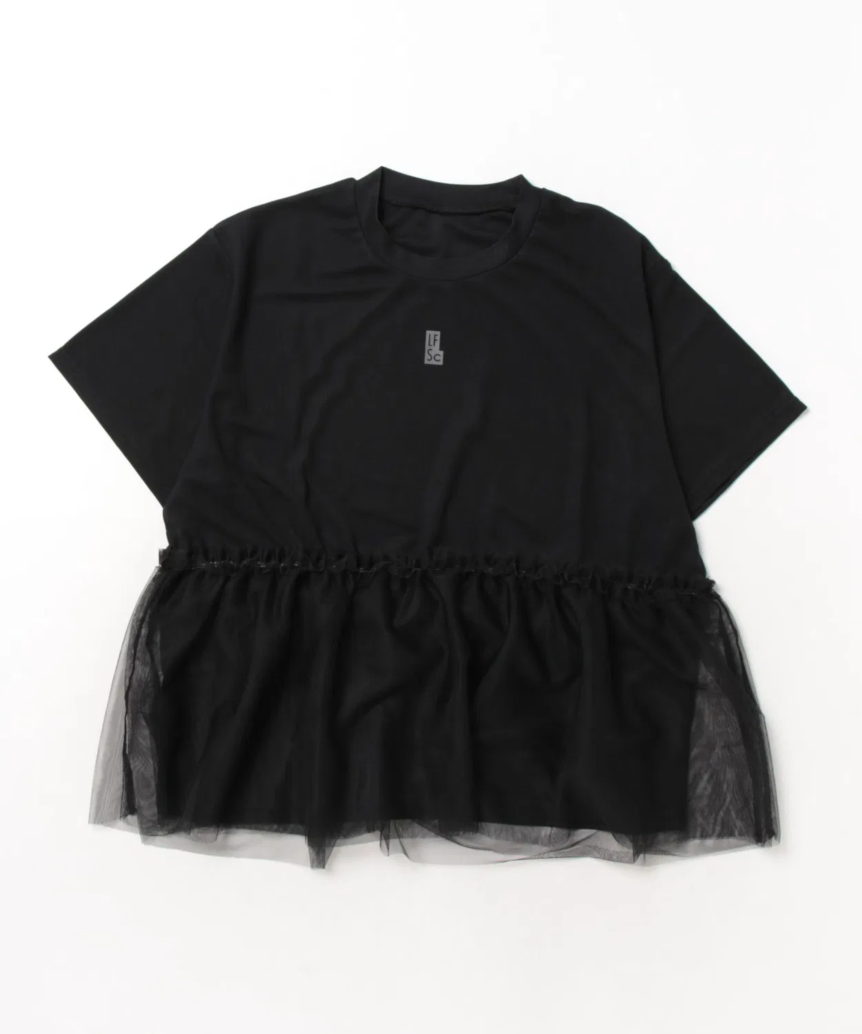 Детский топ из полиэстера с рюшами, с брендовым логотипом, белый LOWRYS FARM SCHOOL — фото 3