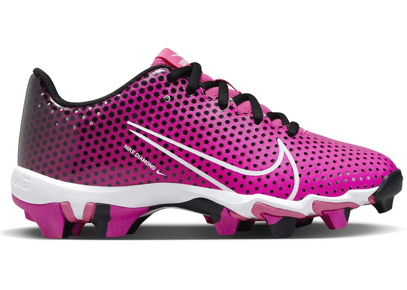 Детские бутсы Nike Hyperdiamond 4 Keystone GG, Black/Fierce Pink/White