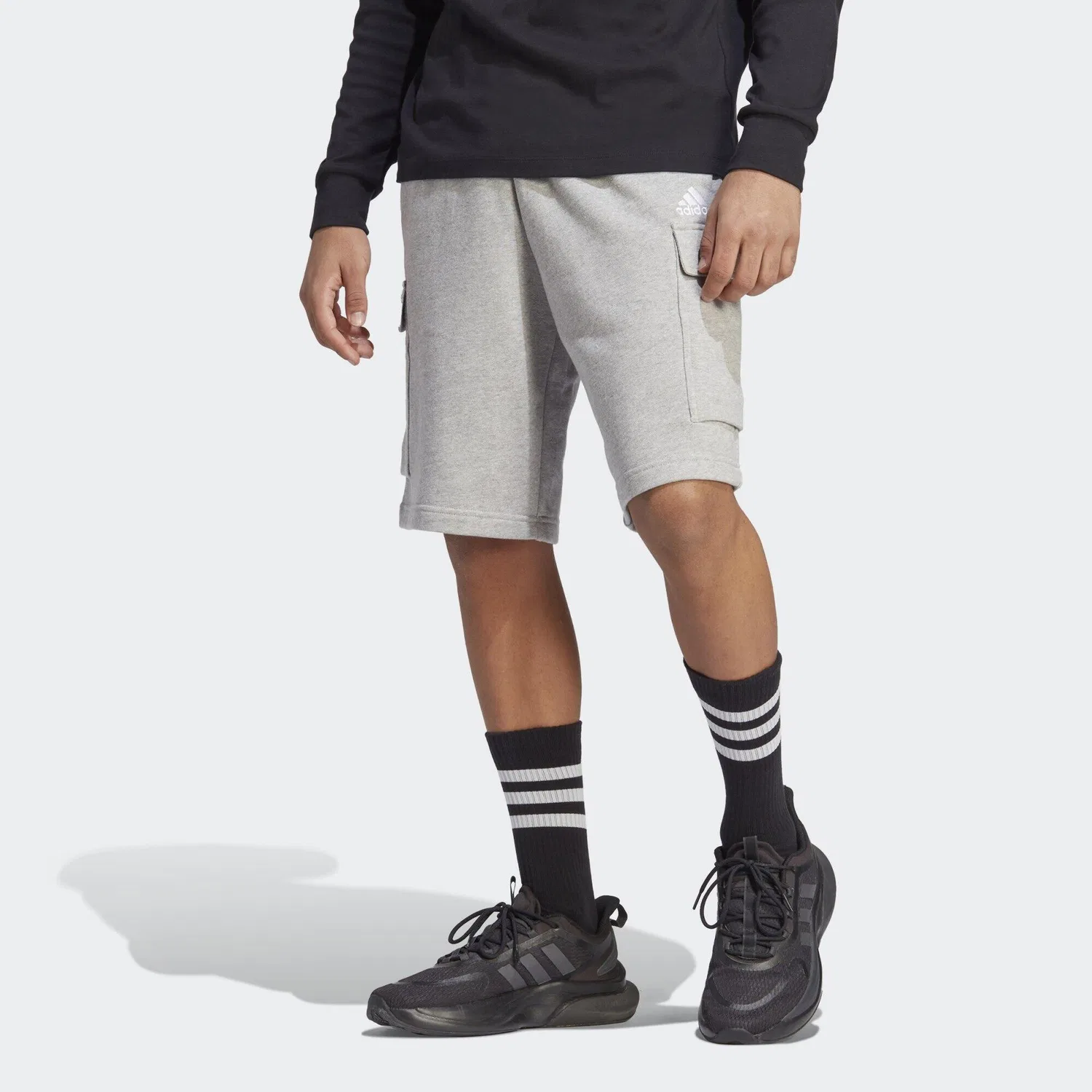 Мужские шорты из футера Essentials French Terry Cargoshorts Adidas, Grau