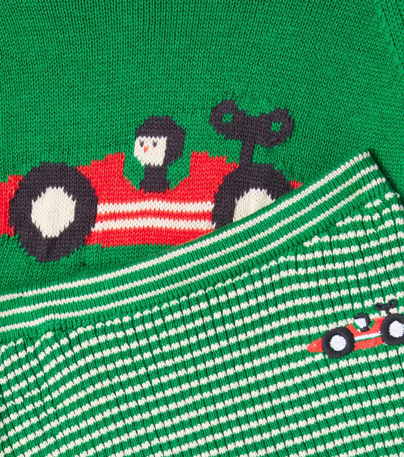 Комплект из свитера и штанов с принтом Race Car Bobo Choses, зеленый — фото 3