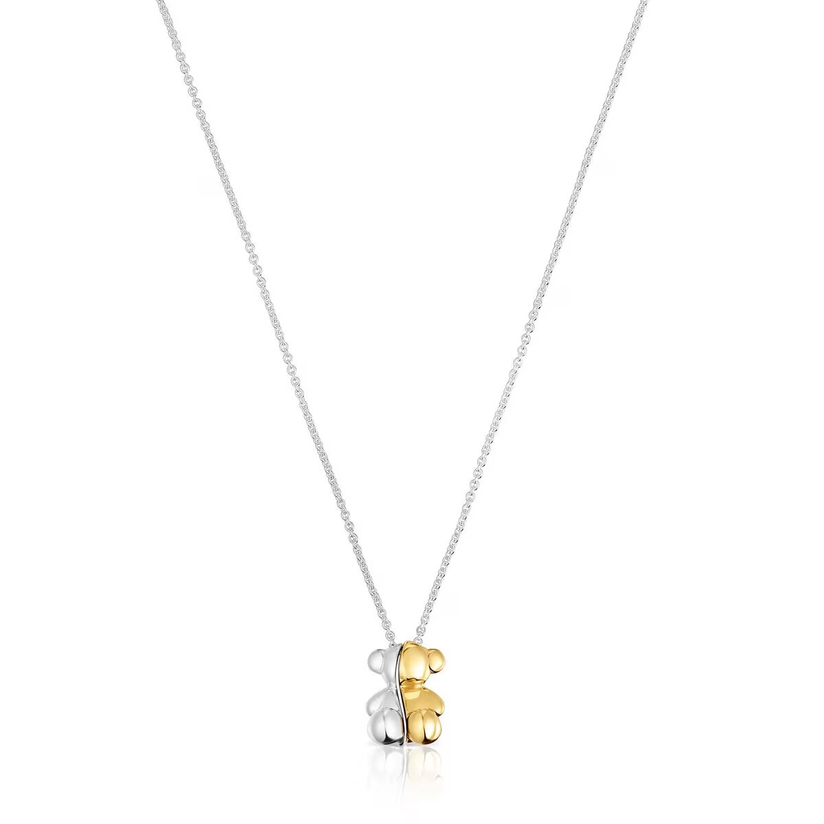 

Колье Tous Short Two-tone Bear, серебро/вермель