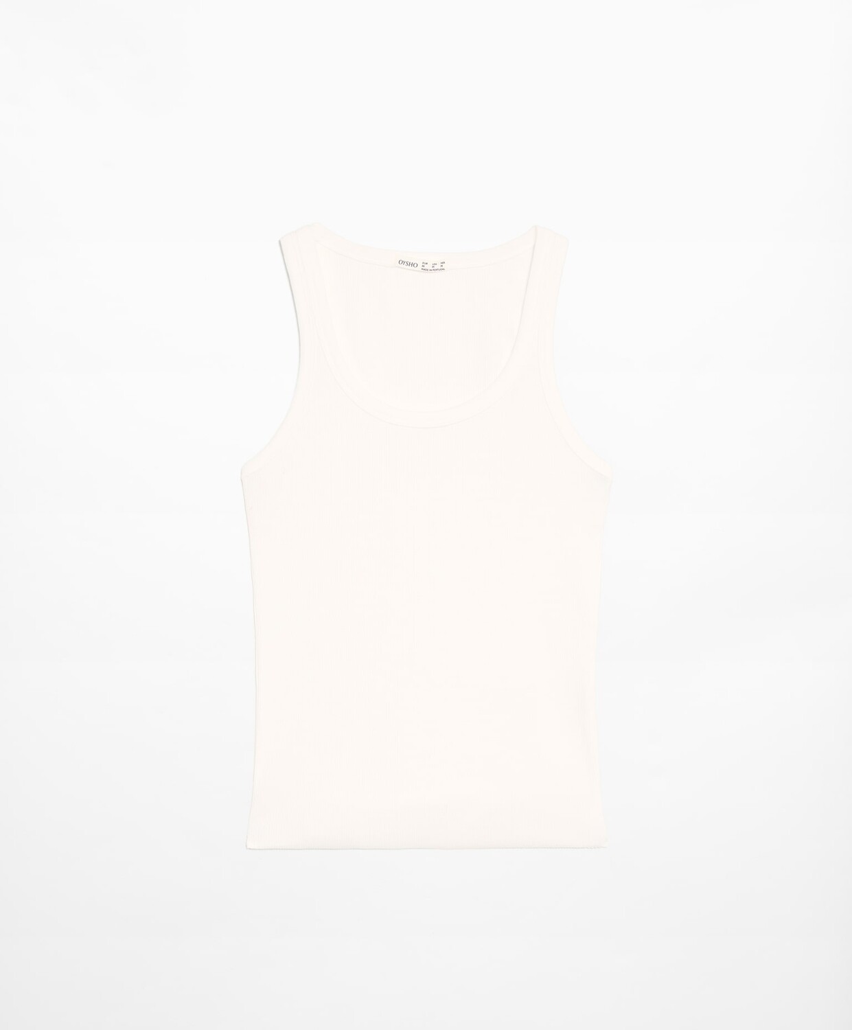 

Топ Oysho Rib Vest, кремовый