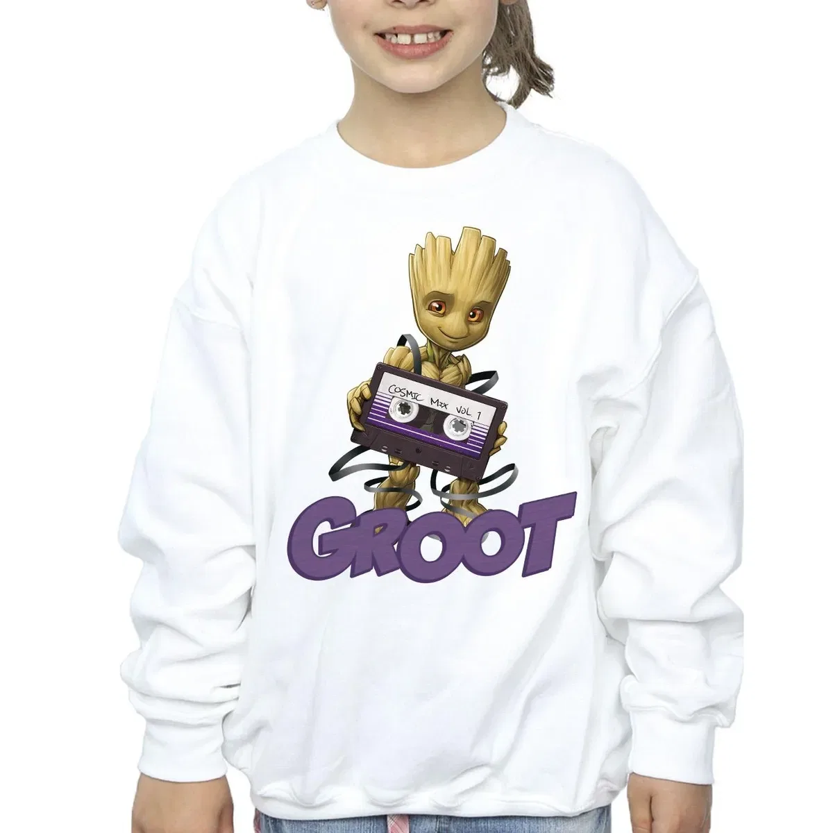 Свитшот с принтом Groot Casette Guardians Of The Galaxy, White — фото 3