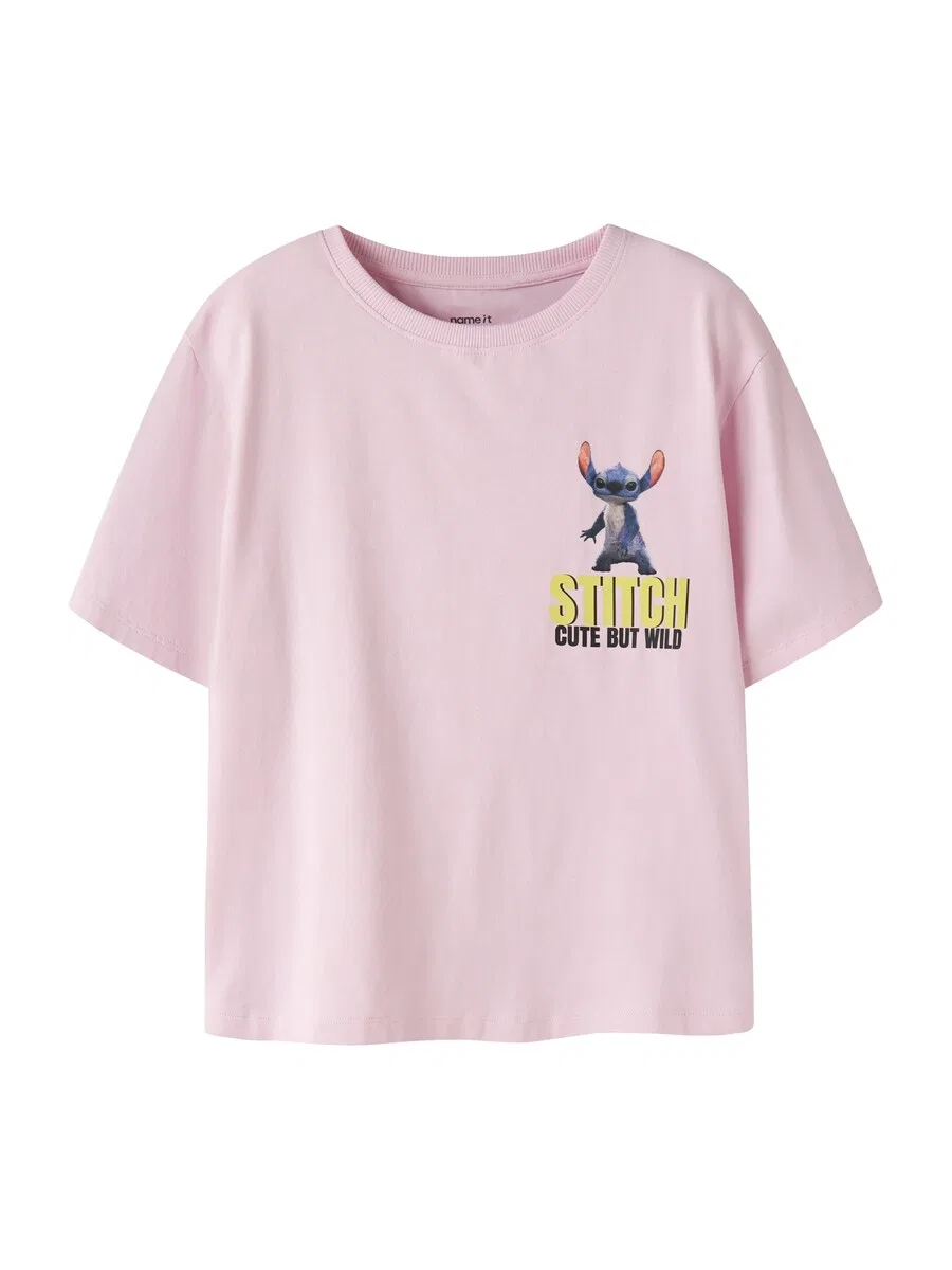 Футболка NAME IT 'NKFJYNIN STITCH' нежно-розового цвета